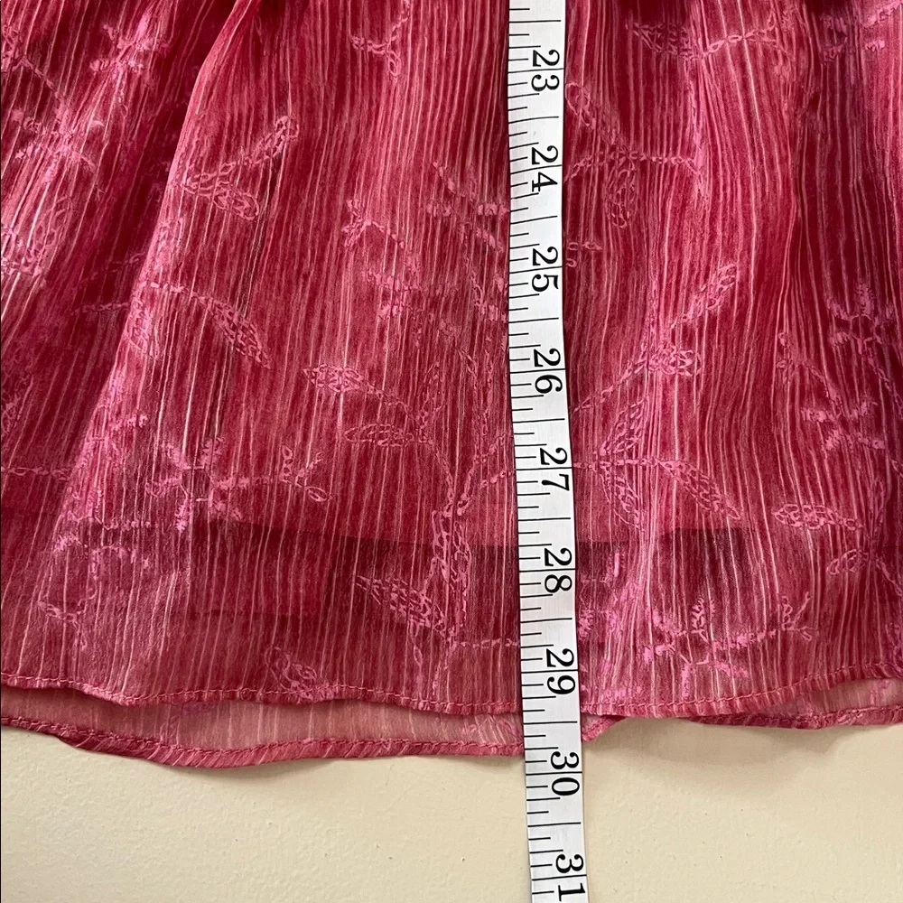 NWOT Chasing Fireflies Coral Crinkle chiffon Dress